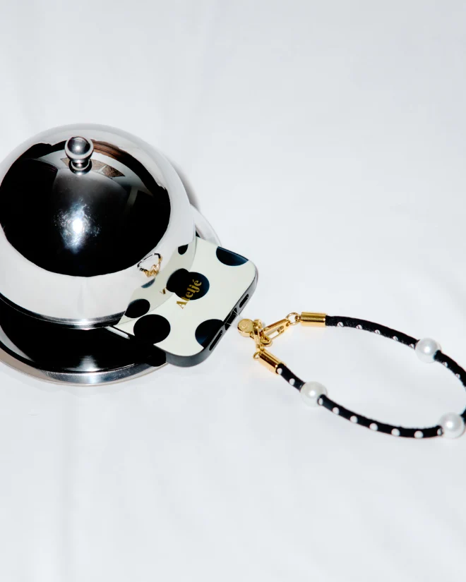 Ivory polkadot case with Polka cord - Image 4